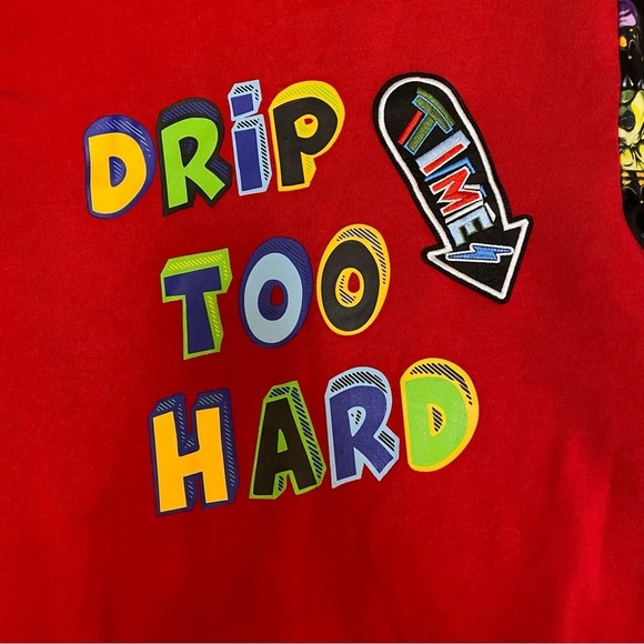 Switch Remarkable Red Drip Too Hard Velvet Sweatshirt Size Medium Pitbulls - Picture 2 of 12